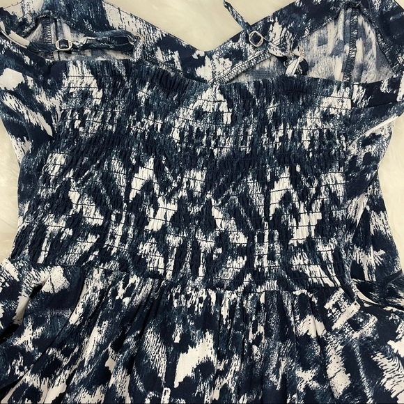 AEROPOSTALE Blue and White Geometric Mini Dress Size Small - Picture 7 of 8